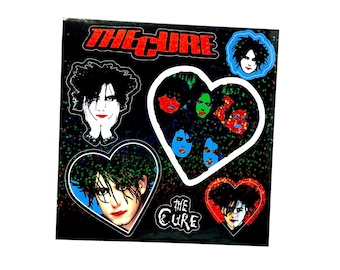 The Cure Glitter Sticker Sheet - The Cure Stickers - Robert Smith Sticker