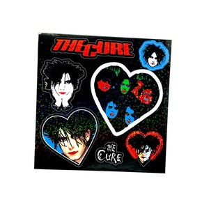 The Cure Glitter Sticker Sheet - The Cure Stickers - Robert Smith Sticker