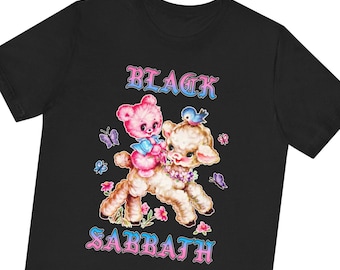 Cute Retro Black Sabbath T-Shirt - Vintage Black Sabbath Band Shirt - Ozzy Osborne Tee