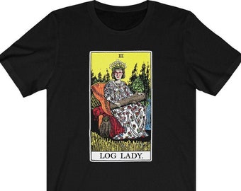 Log Lady Twin Peaks T-Shirt - Twin Peaks Tarot Card Shirt - Twin Peaks Shirt - The Log Lady Shirt