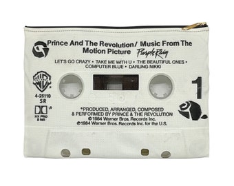 Estuche con cremallera para cinta de casete Prince Purple Rain - When Doves Cry - Let's Go Crazy - Estuche para lápices de maquillaje