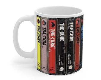 Taza retro de casetes de The Cure - Taza de café de The Cure - Taza de Robert Smith