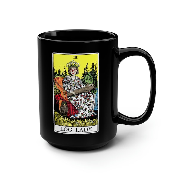 Log Lady Mug - Twin Peaks Mug - Log Lady Coffee Cup - Twin Peaks Coffee Cup - Twin Peaks Tarot Card Mug