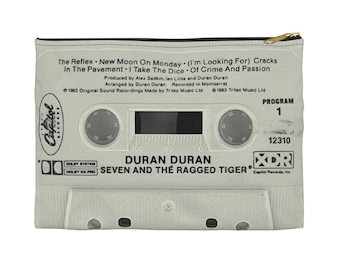 Duran Duran Cassette Tape Zipper Pouch - Seven and the Ragged Tiger Pencil Bag