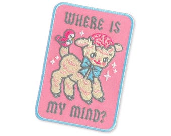 Where is My Mind? Cute Retro Pixies Embroidered Patch