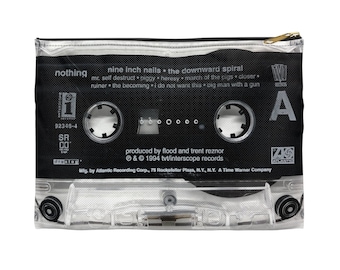 Estuche con cremallera de Nine Inch Nails - Estuche con cremallera para cinta de casete Nine Inch Nails The Downward Spiral - Estuche con cremallera para cinta de casete NIN