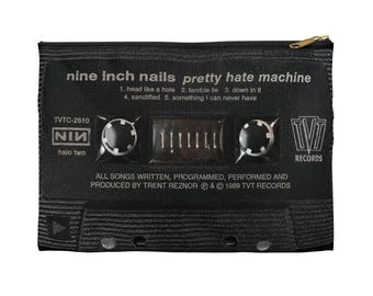 NIN Pretty Hate Machine Cassette Tape Zipper Pouch