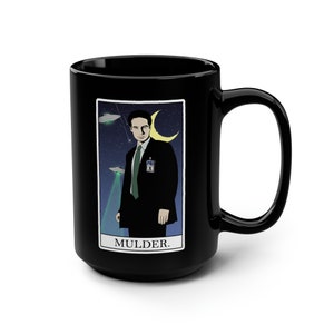 X-Files Mulder Tarot Card Mug - Fox Mulder Coffee Cup - I Want to Believe Mug