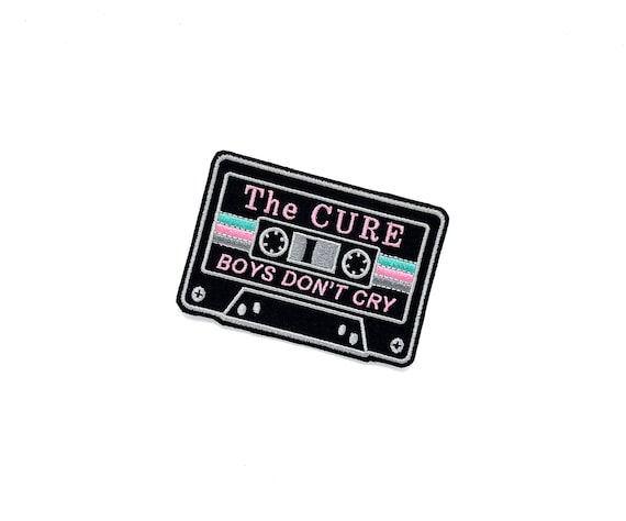 Retro The Cure Boys Don't Cry Cassette Tape Patch - The Cure Iron-On Patch - Vintage Robert Smith Goth Patch