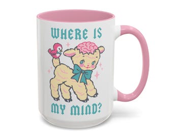 Where is My Mind? Cute Retro Kitschy Pixies Mug