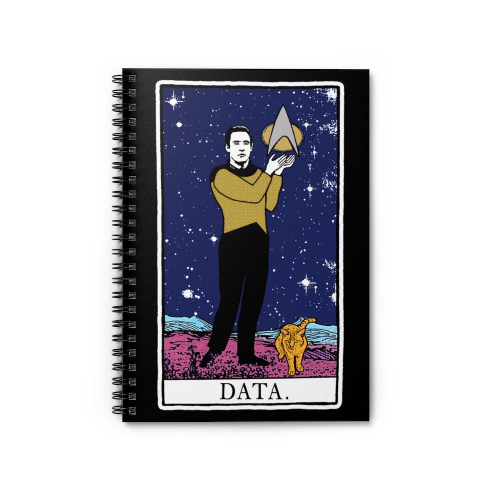 Star Trek TNG Data Tarot Card Notebook Star Trek The Next Etsy