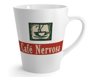 Cafe Nervosa Latte Mug Frasier Crane Coffee Cup KACL I'm Listening