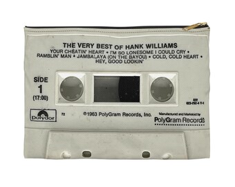 Estuche con cremallera para casetes de Hank Williams