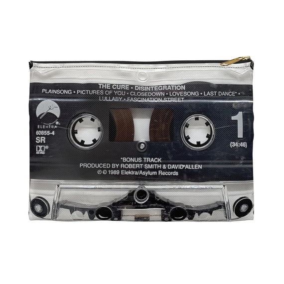 The Cure Disintegration Cassette Zipper Pouch - The Cure Accessory Bag - Robert Smith Tote Bag
