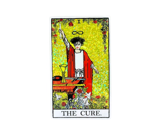 The Cure Tarot Card Sticker - Robert Smith Glitter Sticker