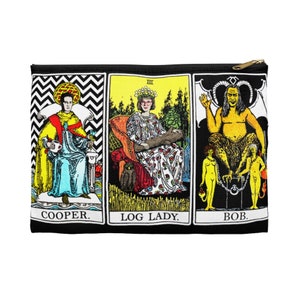 Twin Peaks Tarot Cards Zipper Pouch - Agent Cooper - Log Lady - Bob - Leland & Sarah Palmer