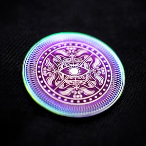 Pearlescent Lucha Eye Round 1.5&quot; Enamel Pin