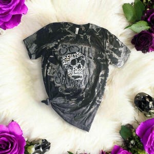 Soul Searchin T Shirt | Soul Searching Bleached Shirt | Skull Leopard T Shirt | Graphic Tee | Bleached T Shirt | Skull Shirt