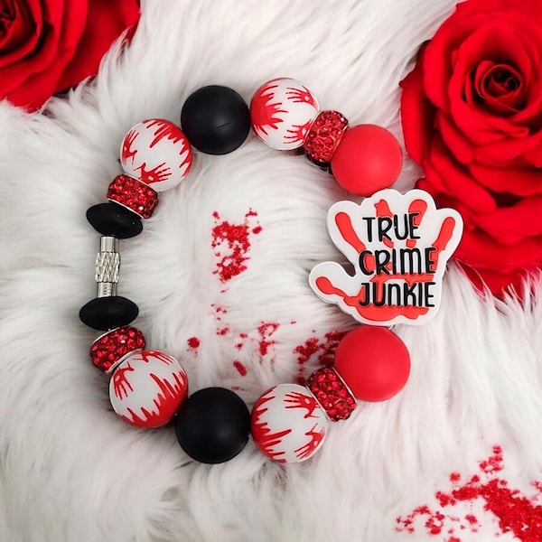 True Crime Silicone Beaded Cup Charm: Tumbler Accessory