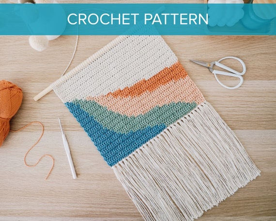 Crochet tapestry online wall hanging