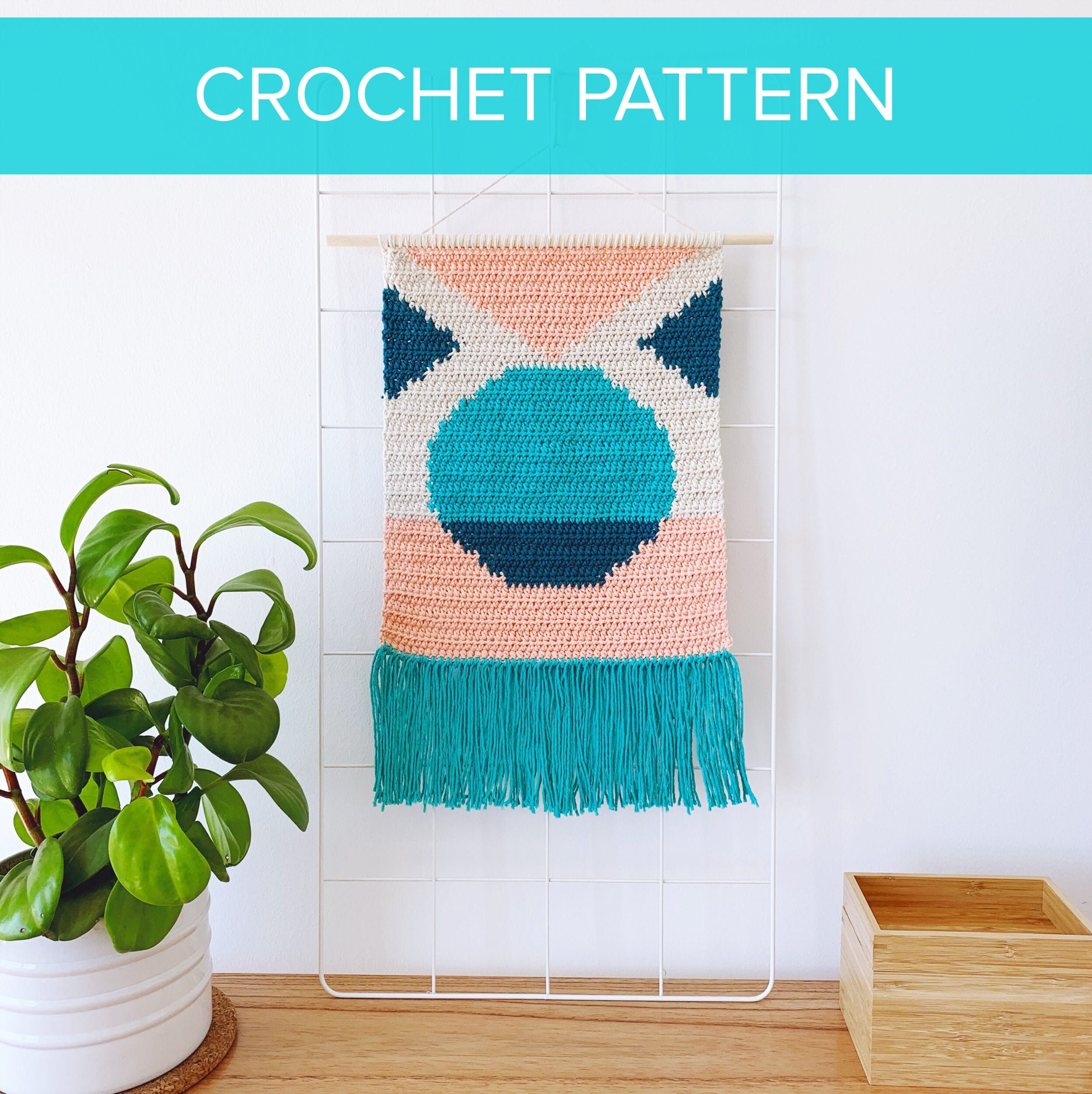 Boho Book Nook Crochet Pattern, Crochet Wall Hanging Pattern