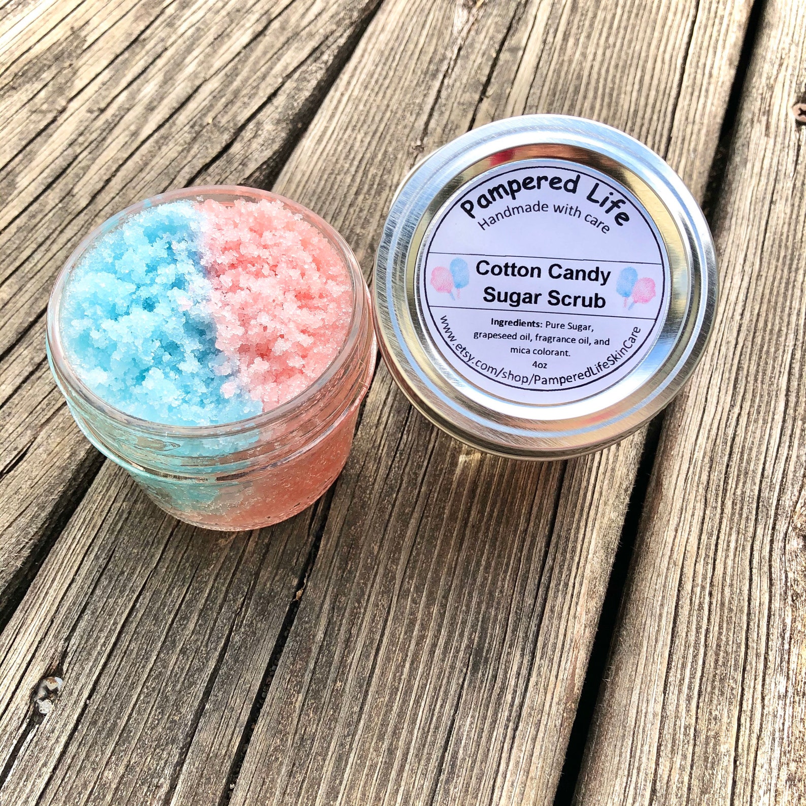 Cotton Candy Sugar Scrub / 4 Oz / 8 Oz Exfoliating Scrub / Etsy