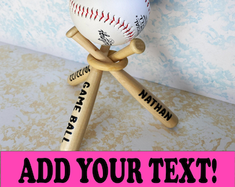 Baseball Display Personalized | Baseball Stand | Soft Ball Holder | Ships from USA