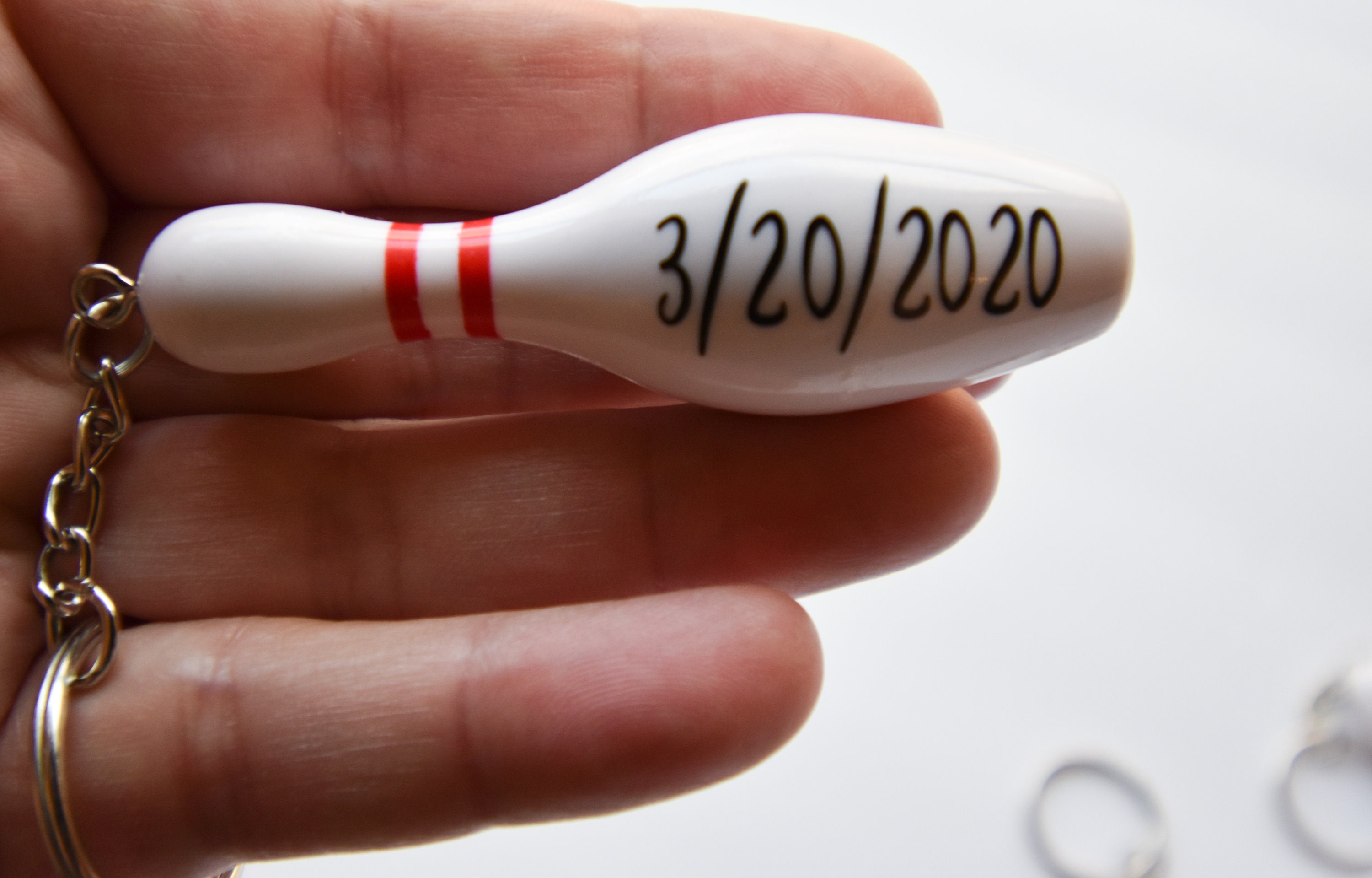 Bowling Keychain 3 Pin Custom Bowling gift Etsy