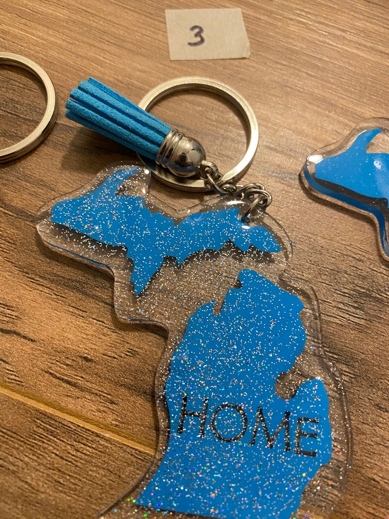 Michigan Keychain Michigan Gifts Custom Keychain Etsy