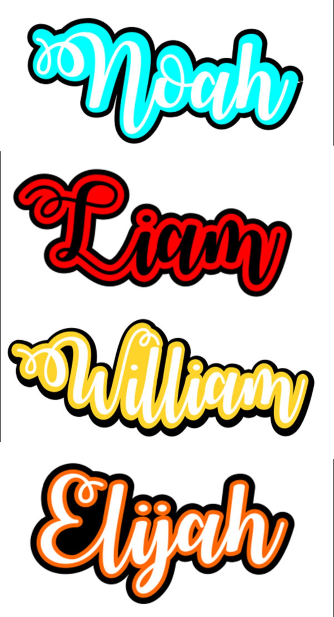 Custom Name Cursive decal exterior car laptop tumbler Etsy