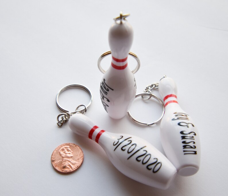 Bowling Keychain 3 Pin Custom Bowling gift Etsy