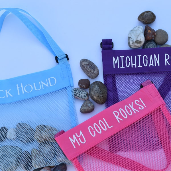 Rock Bag | Michigan Stone Beach Glass mesh bag