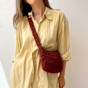 Sac à bandoulière crossbody, sac à main au crochet, sac à bandoulière au crochet, sac tricoté à la main, sac tissé, petit sac au crochet, sac à main de tous les jours, sac à main au crochet