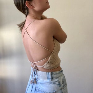 Backless halter top cheap