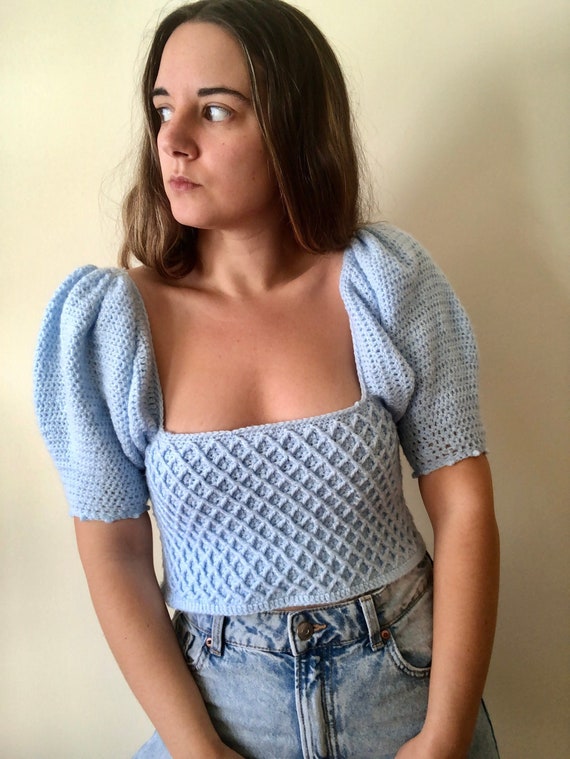 Balloon sleeve corset top sale