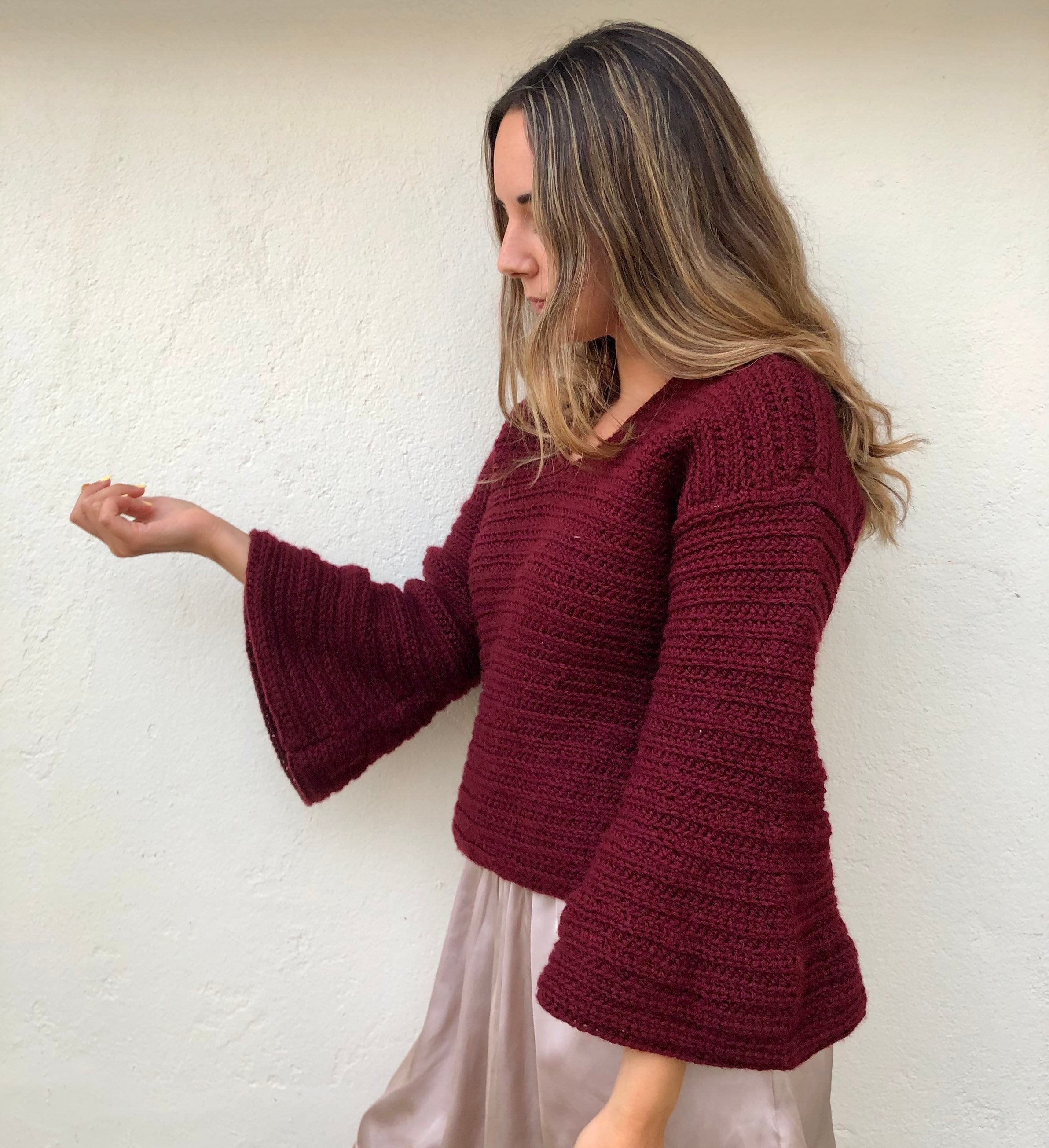 Bell Sleeve Jumper Etsy