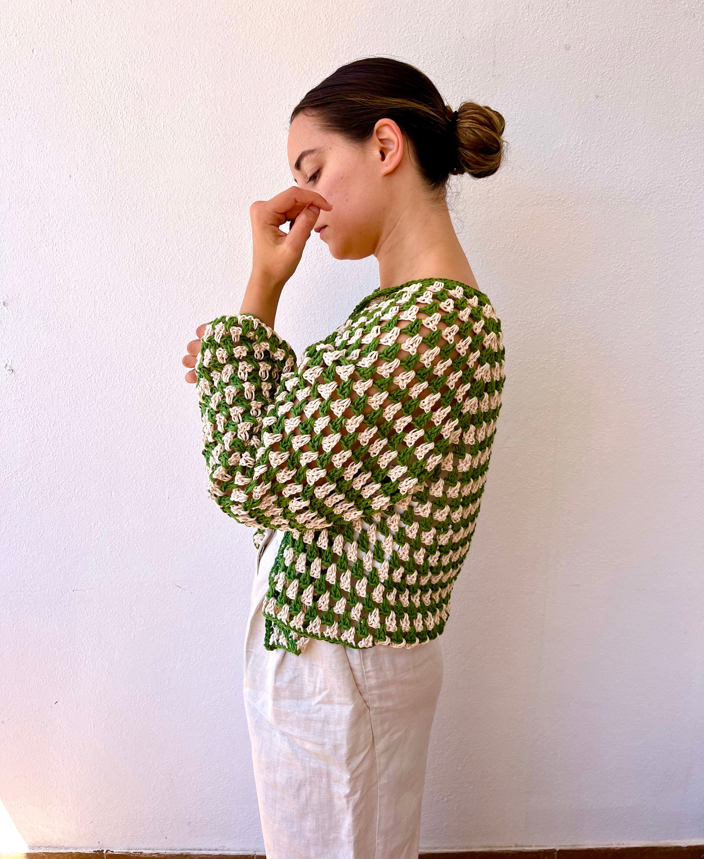 Crop Green Cardigan Etsy Ireland