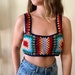 Granny square top, granny tube, Crochet tops, crochet crop top, rainbow top, tank top, retro top, crochet top for women, crochet lace top 