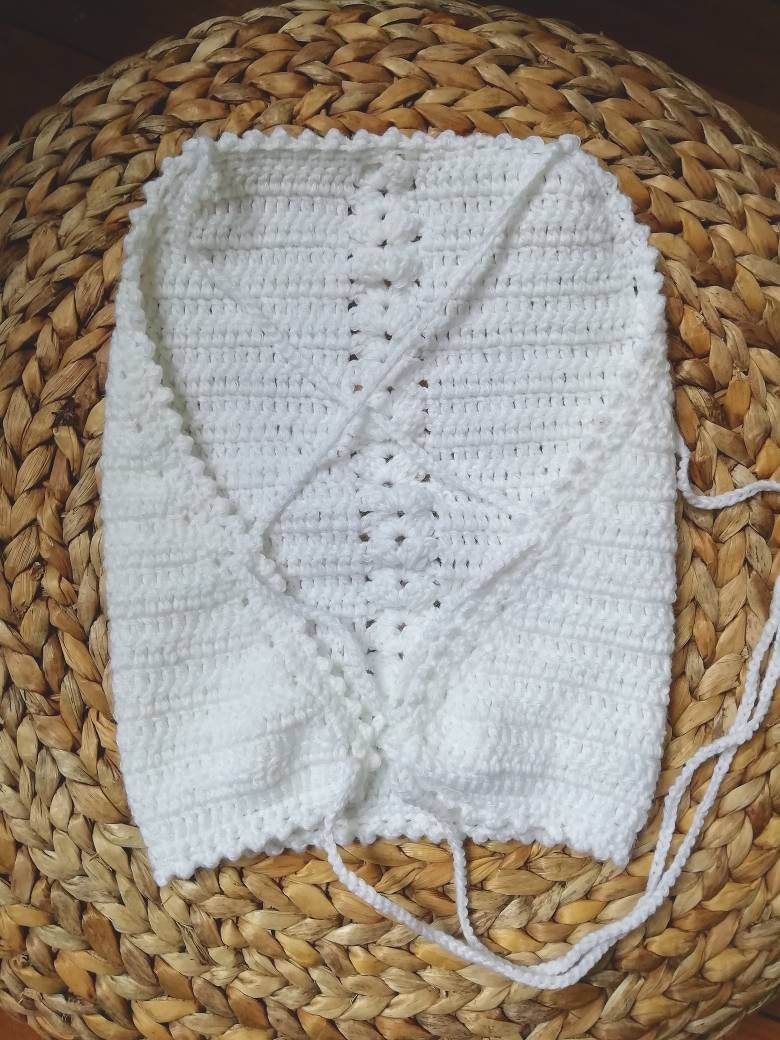 Honey Gold Top with Crochet Detail and Open Back