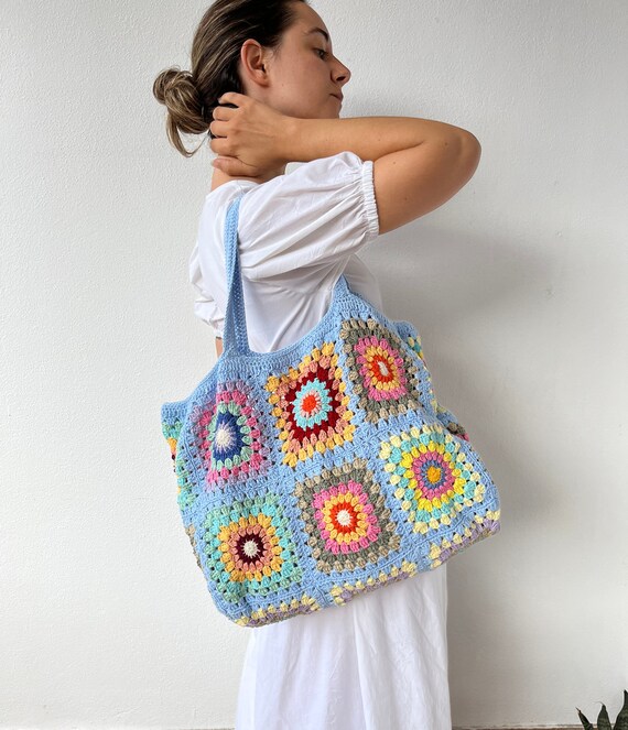 【UMBRO】 Crochet Mini Tote Bag / 追跡付 MB0205 Amara Striped Crochet Tote Bag With Tassel