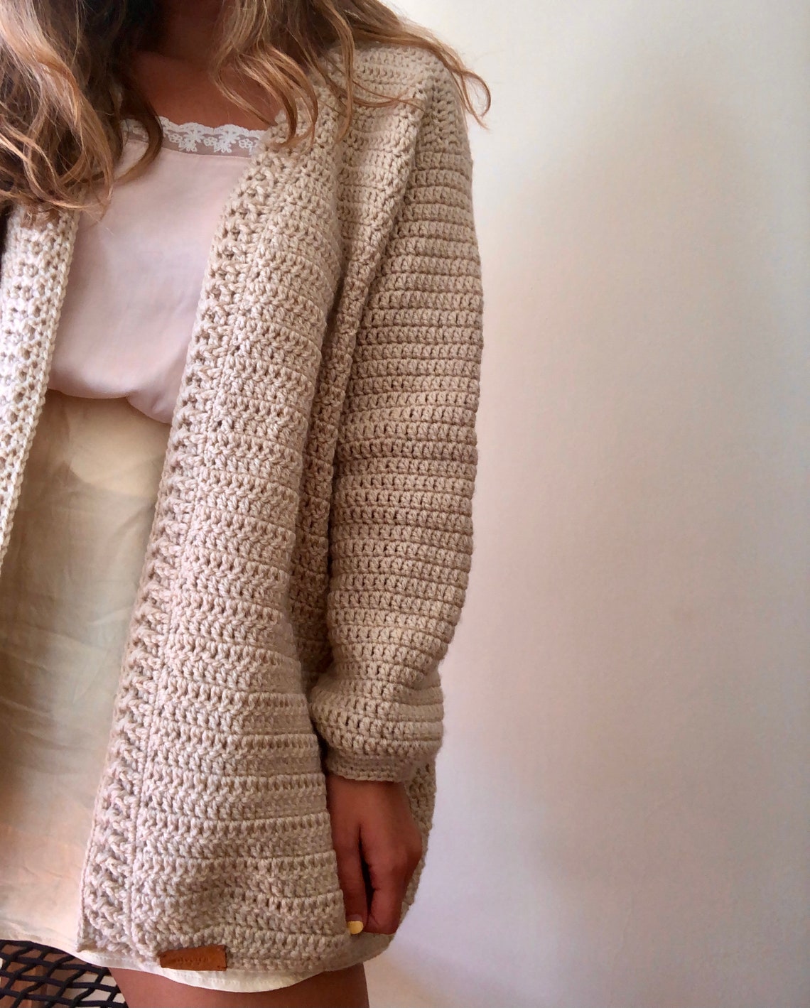 Vintage 2000’s chunky knit crochet cardigan/jacket
