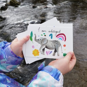 Kids mindful affirmation cards for self esteem and kindness