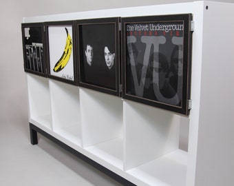 IKEA Kallax Ideas Shelf LP Art Frame Door for Vinyl Record Storage Cabinet / Cube Hack Custom Picture Album NowPlaying Music 33rpm 12" Decor