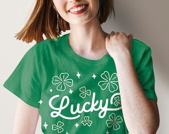 Unisex St Patrick Lucky Tee, Lucky Shamrock Shirt, Shamrock Shirt, Lucky Shirt, St Patricks Day Shirt, St Patricks Shirt, Patricks Day Tee,