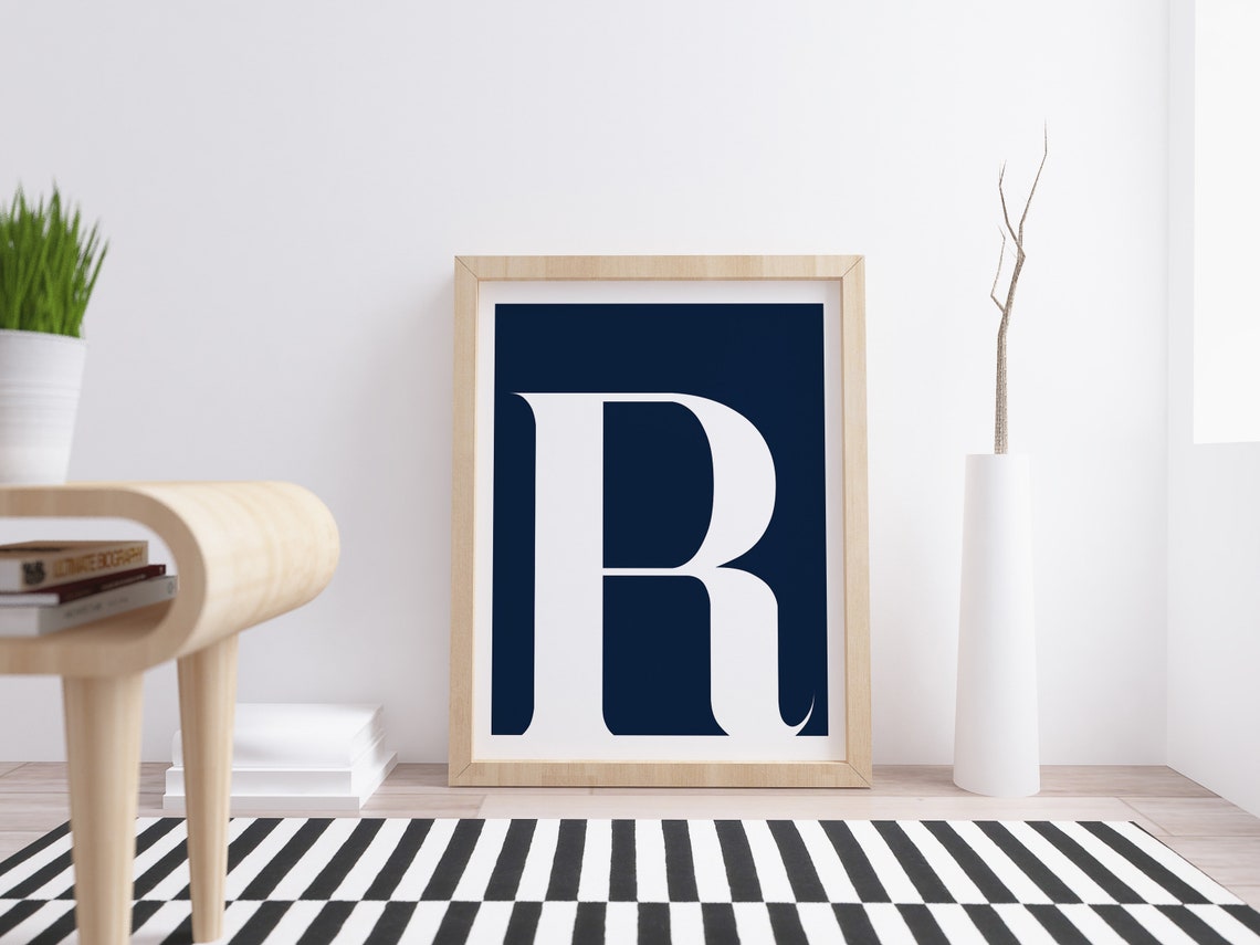 Letter r Printable Initial Art Poster - Etsy