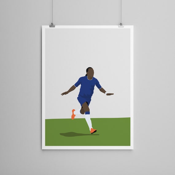 Chelsea Soccer Art Drogba Poster