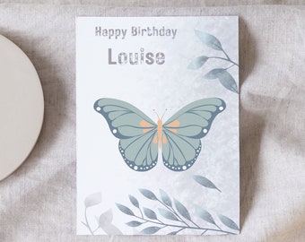 Butterfly Birthday Card | Personalised and Handmade