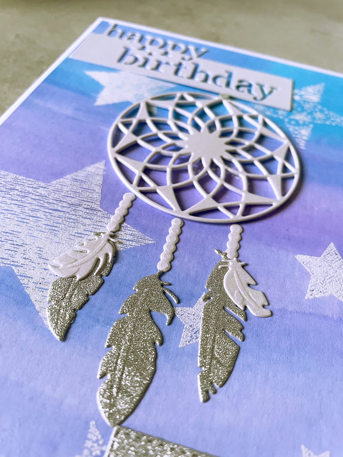 Dreamcatcher and Stars Birthday Card Personalised Handmade - Etsy