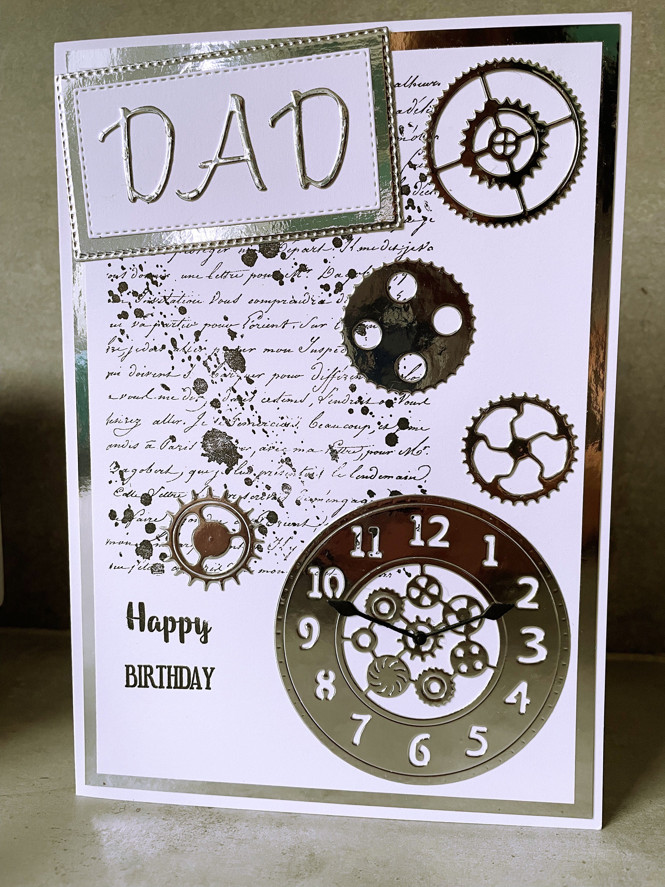 Biglietto Di Auguri Personalizzato Con Orologio Per Uomo – A5 – Per Figlio, Papà, Marito, Fratello