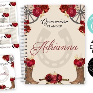 Charro Quinceanera Planning Book, Quinceanera Timeline Printable, Quinceanera Checklist, Quinceanera Book, Quinceañera Printable Planner